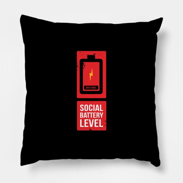 Social Battery Level Pillow by BadBox