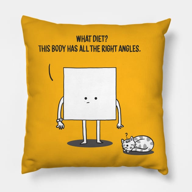 Motivational: What Diet? Pillow by zerobriant