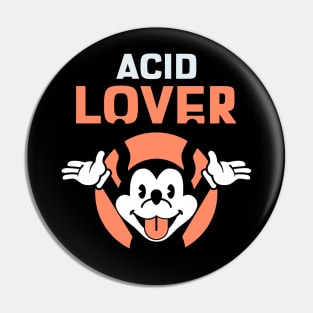 ACID Lover Cartoon Mouse Pin