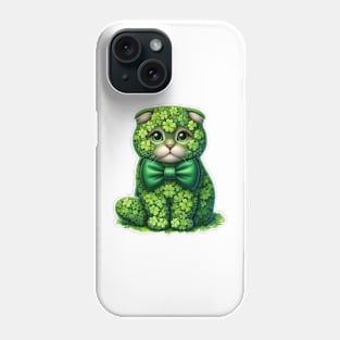 Clover Scottish Fold Cat St Patricks Day Phone Case