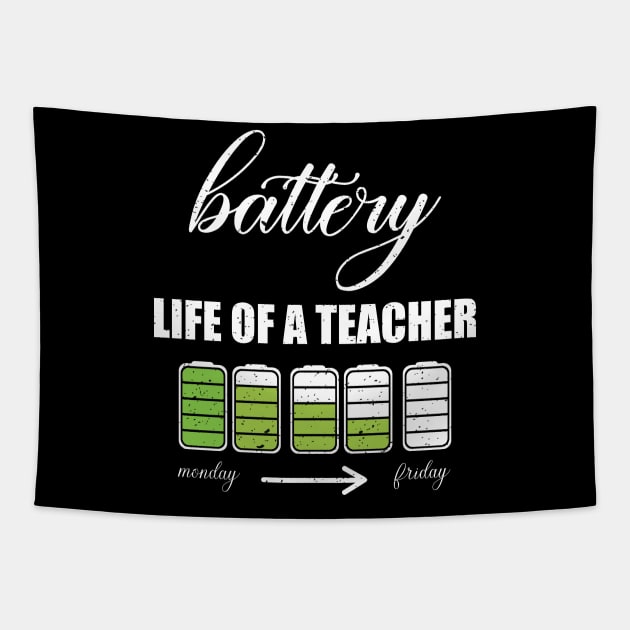 Battery life of a teacher Tapestry by FatTize