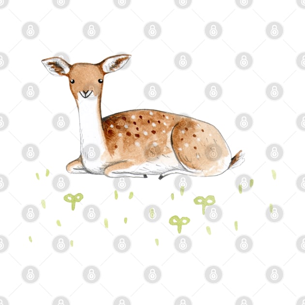 Happy Fallow Deer by Sophie Corrigan