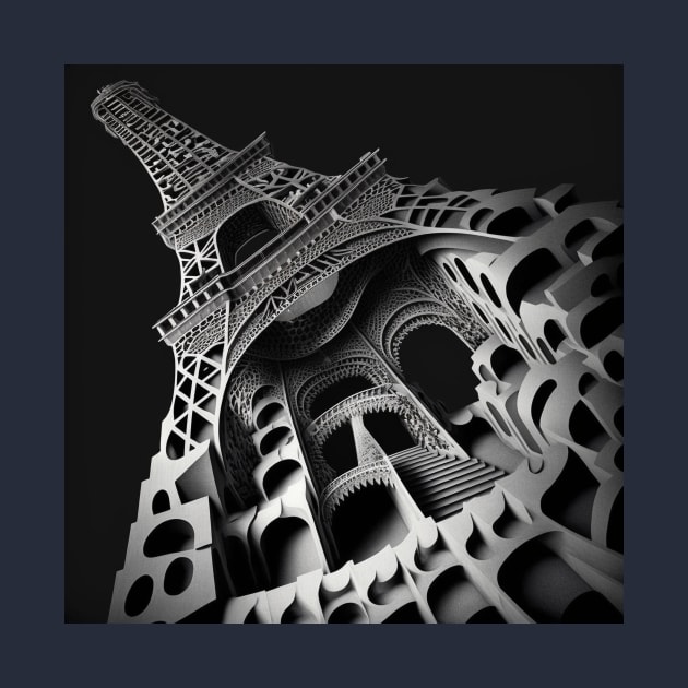 Eiffel tower by Escher by damnaloi