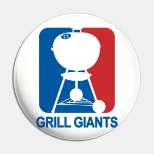 80's GrillGiant Blue text Pin