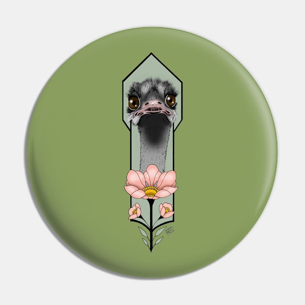 Ostrich Pin by tigressdragon