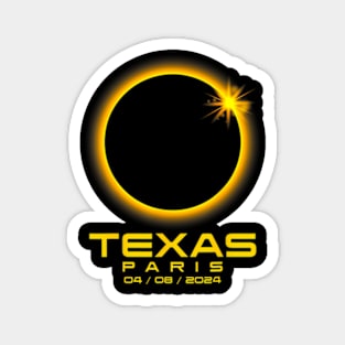 Paris Texas Tx Total Solar Eclipse 2024 Magnet