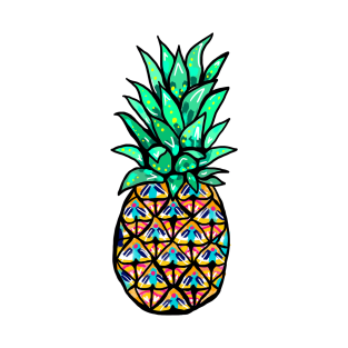 Colorful Pineapple Illustration T-Shirt