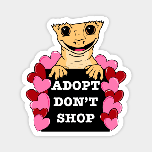 Crested Gecko Adopt Don't Shop Magnet