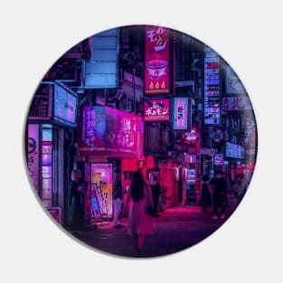 Tokyo Street Neon Synthwave Pin