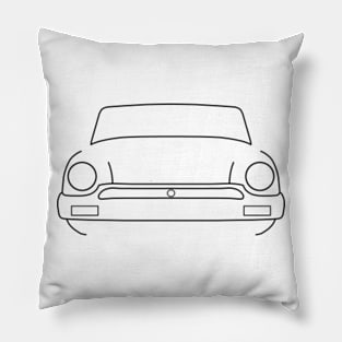 MG Midget 1500 classic sports car outline graphic (black) Pillow