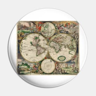 World map from 1689 Pin