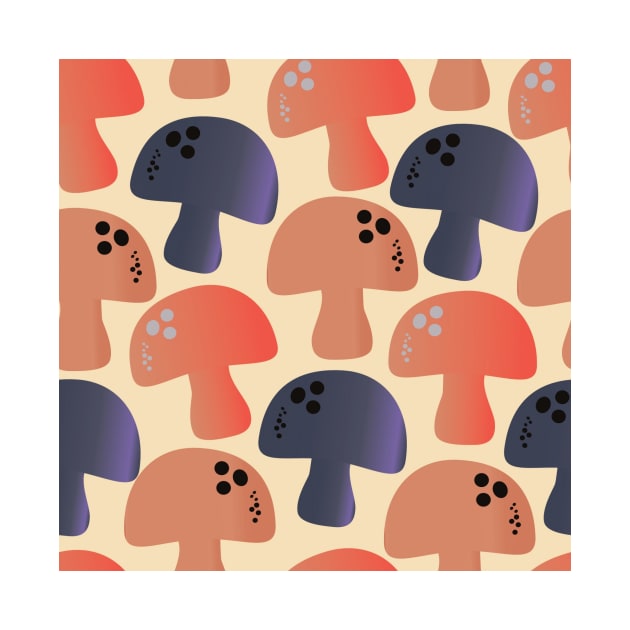 Mushroom Pattern by FoodPatterns