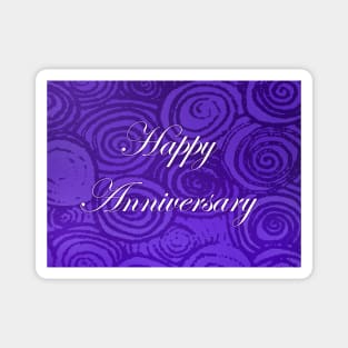 Anniversary Swirls Purple Magnet