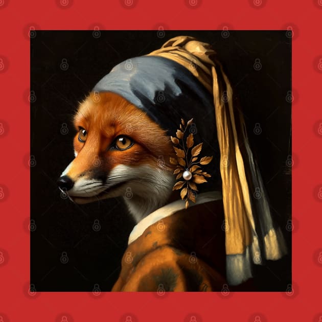 Wildlife Conservation - Pearl Earring Red Fox Meme by Edd Paint Something