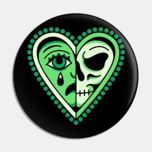 Bert grimm heart and skull Pin