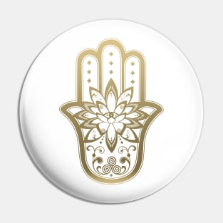 Lotus Hamsa Pin