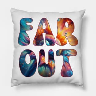 Nostalgic Cosmic Design | Far Out | Apparel, Stickers, Mugs, Pillows, Totes, Pins, and Magnets Pillow