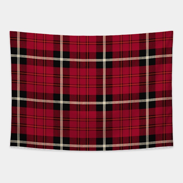 Red and black Tartan Plaid Pattern Tapestry by teezeedy