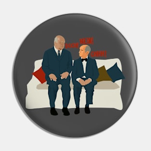 Iconic Louis de Funès Scene - Retro French Comedy Design Pin