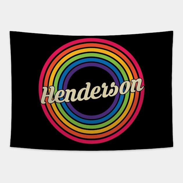 Henderson - Retro Rainbow Style Tapestry by MaydenArt