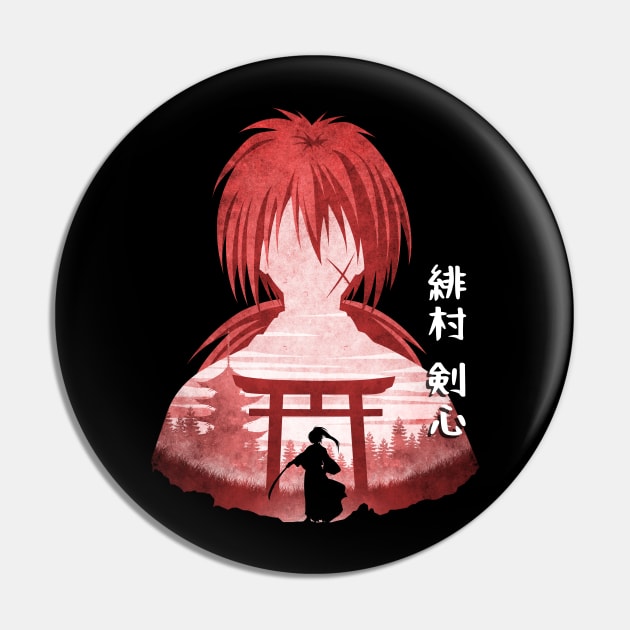 Minimalist Silhouette Kenshin Pin by saufahaqqi