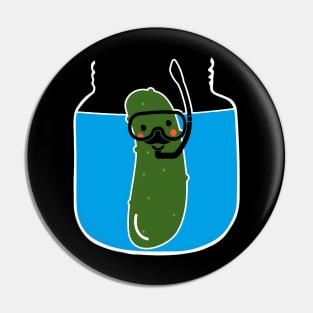 Funny Pickle Diving In A Pickle Jar Pin