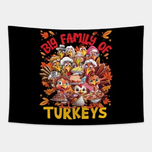 Big Family of Turkeys Tapestry