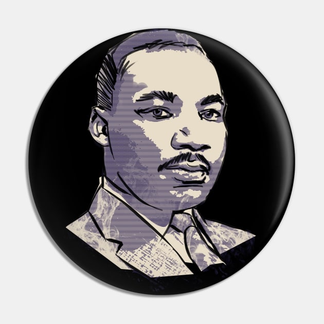 Martin Luther King Jr Pin by Ed Labetski Art