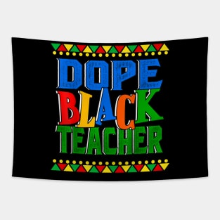 Dope Black Teacher Melanin Queen Black Tapestry
