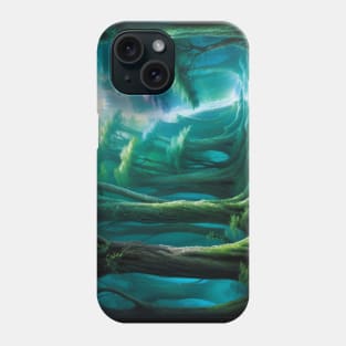 Light Streaming Through a Murky Woods Phone Case