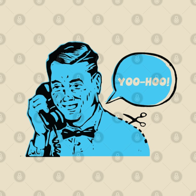 Yoo-Hoo! Retro Man on Telephone by callingtomorrow