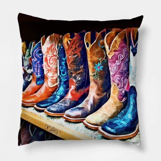 Fashion - Cowboy Boots Pillow by SusanSavad