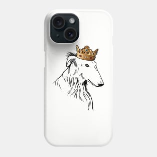 Borzoi Dog King Queen Wearing Crown Phone Case