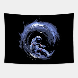 Astronaut Surfing In Galaxy Tapestry