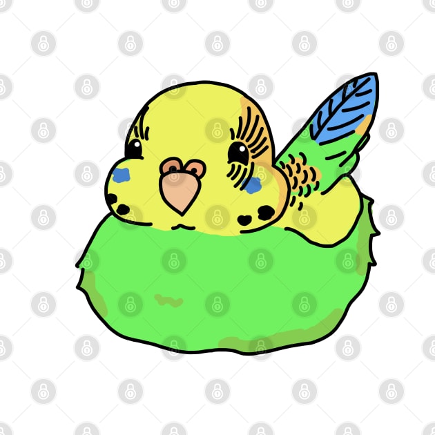 Fat budgie - green by CMCdoodles