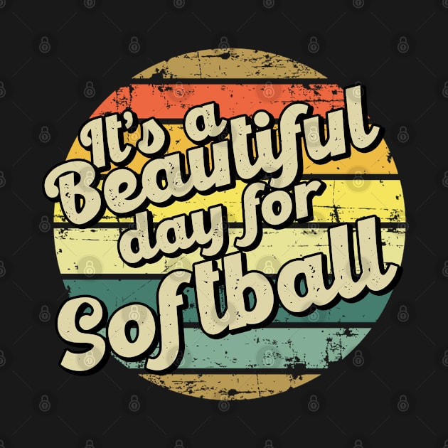 It's a beautiful day for softball. Perfect present for mother dad friend him or her by SerenityByAlex