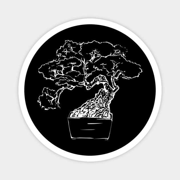 Bonsai Outline Bonsai Tree Magnet Teepublic Au