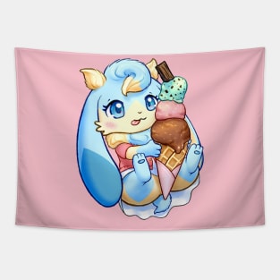 Ice Cream Rabbit Tapestry