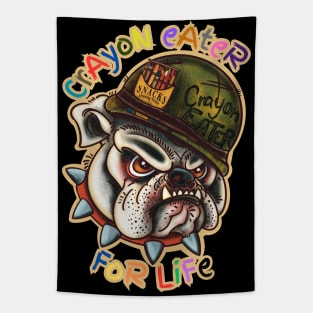 NEWEST Semper Fi Marine Corps Crayon Eater For Life, full color T-Shirt Tapestry