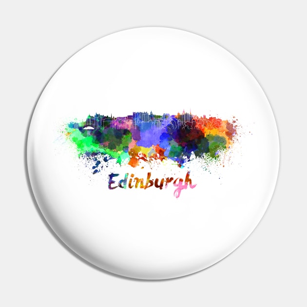 Edinburgh skyline in watercolor Pin by PaulrommerArt