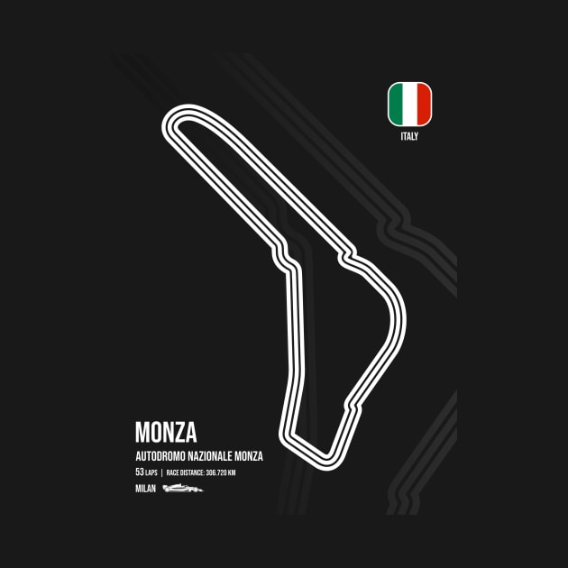 Monza Race Track (B&W) by RaceCarsDriving