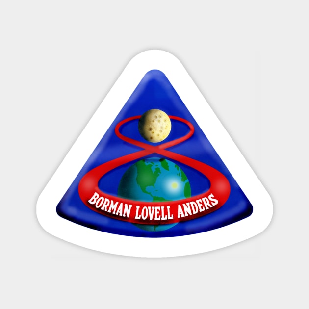 apollo 8 mission "patch" artwork Magnet by WarDaddy