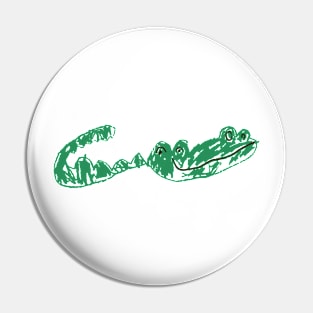 Kids Drawing Alligator Pin