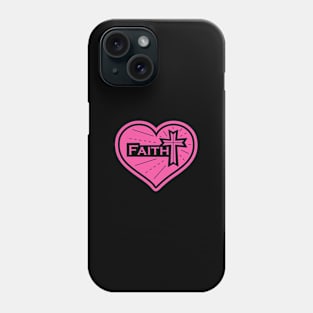 Faith Cross Heart, Christian Symbols, Faith, Jesus Phone Case