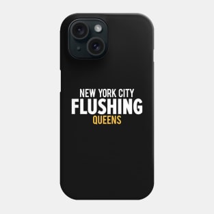 Flushing Queens Logo - A Minimalist Ode to Borough's Vibrant Heart Phone Case