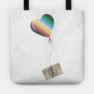 Disability pride flag balloon Tote