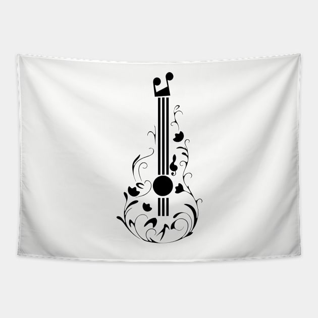 Guitar music play professional Art Tapestry by Tshirtstory