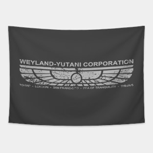 Weyland-Yutani Corp emblem (white) Tapestry