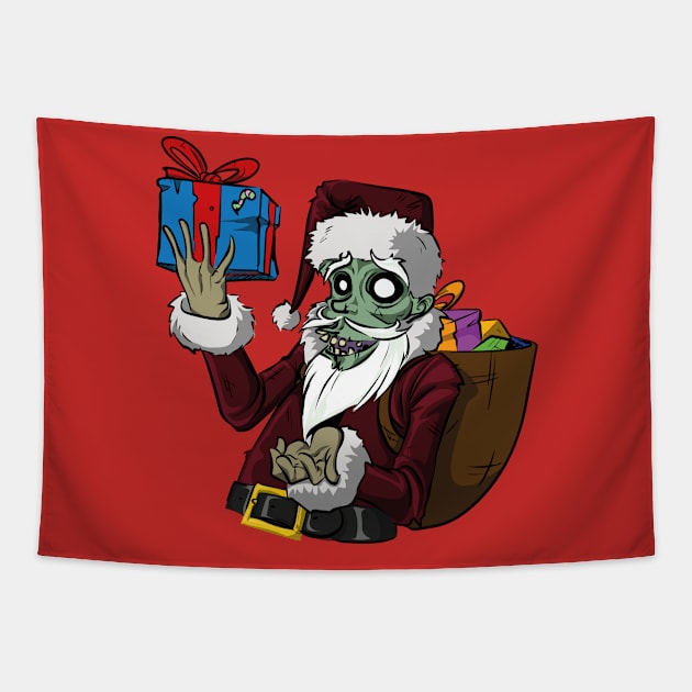 Creepy Santa Clauss Tapestry by Zelphir Store