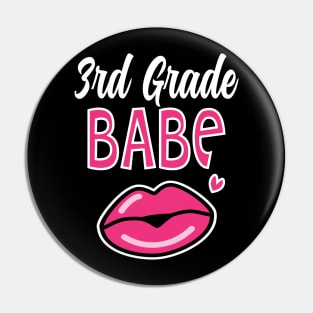 3rd Third Grade Babe Teacher Back to School Pin